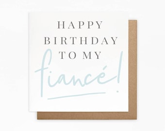 fiance birthday card etsy