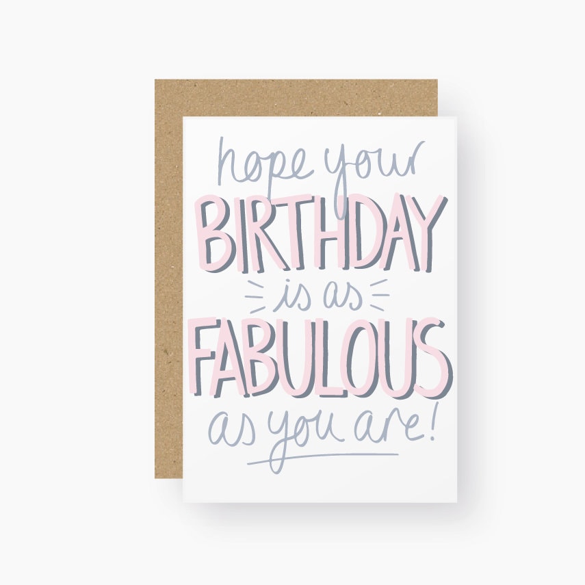 Hope Your Birthday is as Fabulous as You Are Card Fabulous Etsy UK