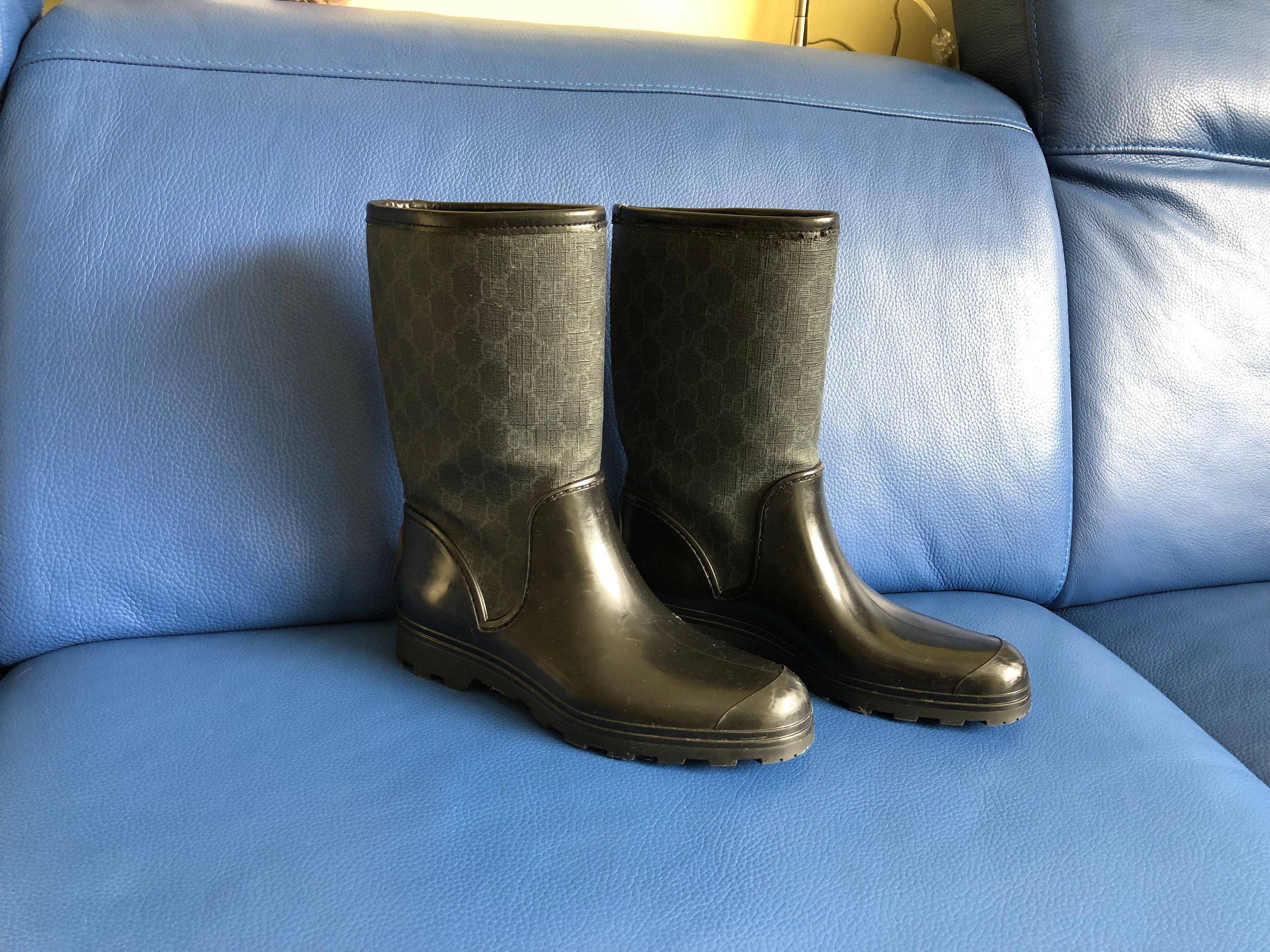 Gucci Wellies in Gray and Black Etsy UK