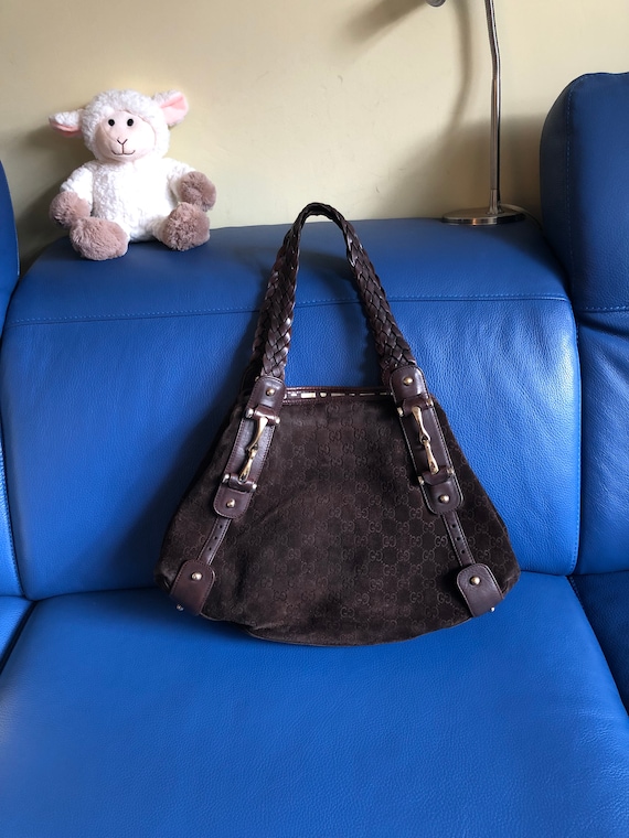 Brown Guccissima Pelham Hobo Large