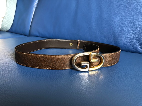 Cintura Gucci in pelle marrone Etsy Italia