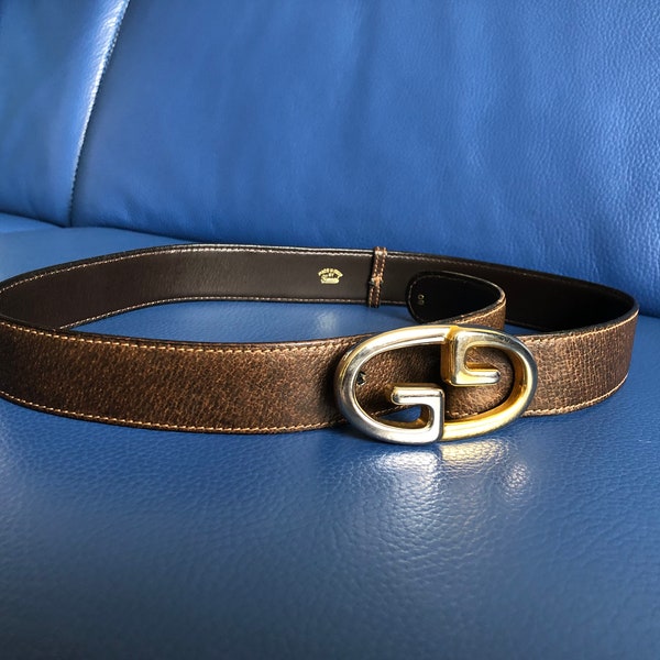 Gucci leather belt in brown