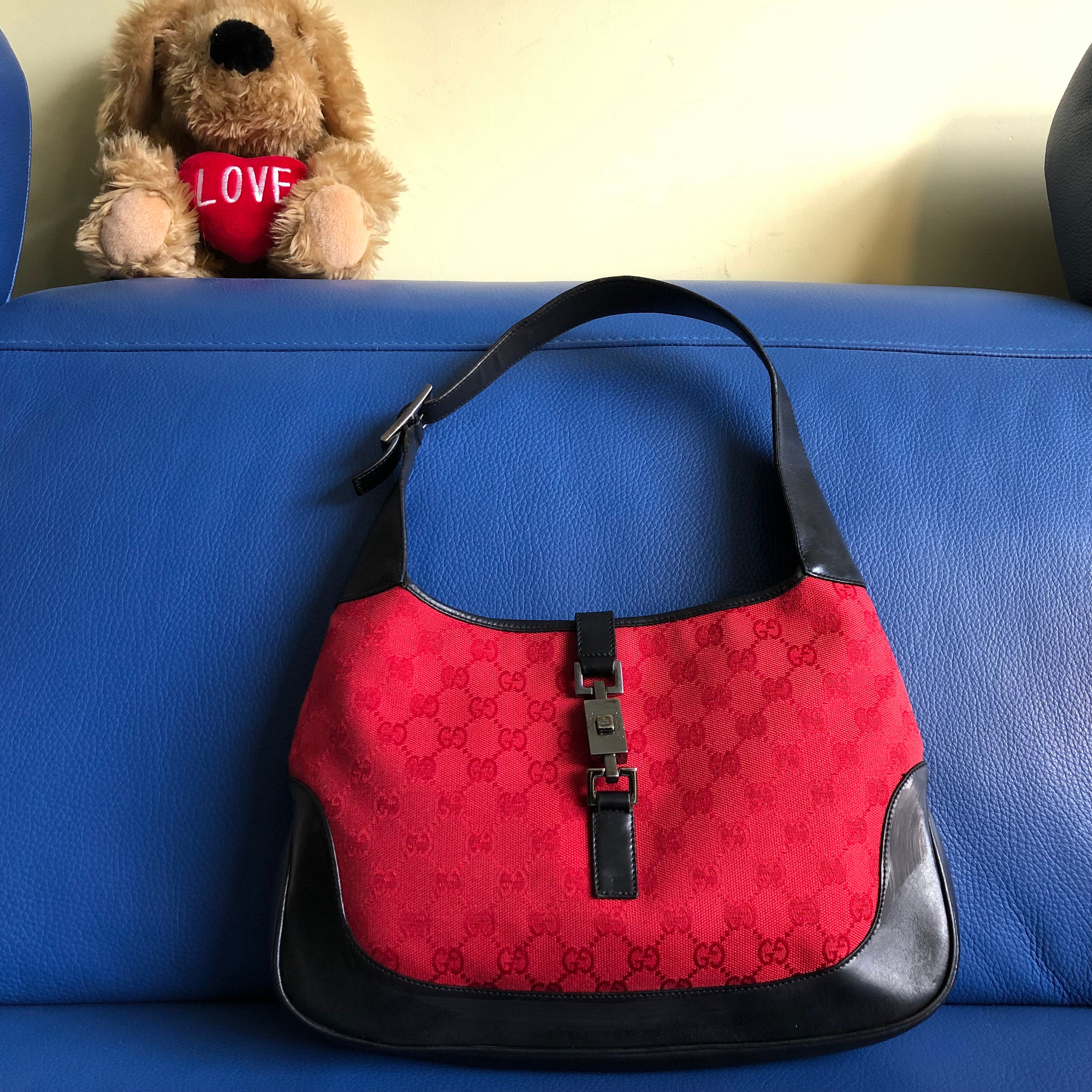 Gucci Jackie Bag in Red GG Canvas -  Sweden