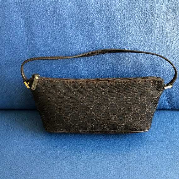 Gucci Canvas and Leather Boat Pochette Bag new -  Finland