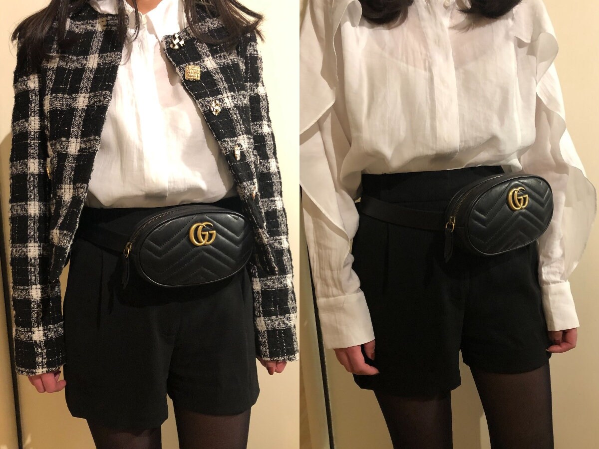 Gucci gg marmont deals matelassé leather belt bag