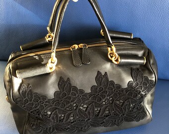 Dolce & Gabbana Bowling Bag black quilting pattern street-fashion look Bags Bowling Bags 