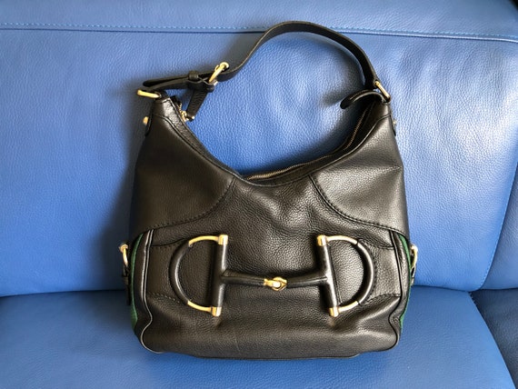 Gucci Black Large Horsebit Hobo