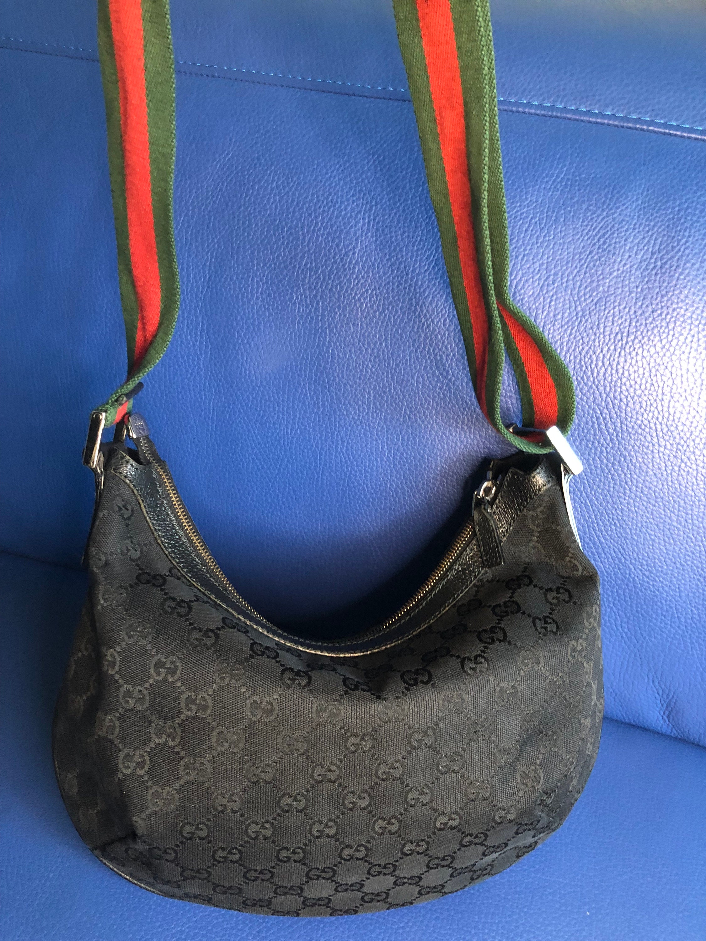 GUCCI Handbag 630923 Sherry line canvas/leather Black Black Women