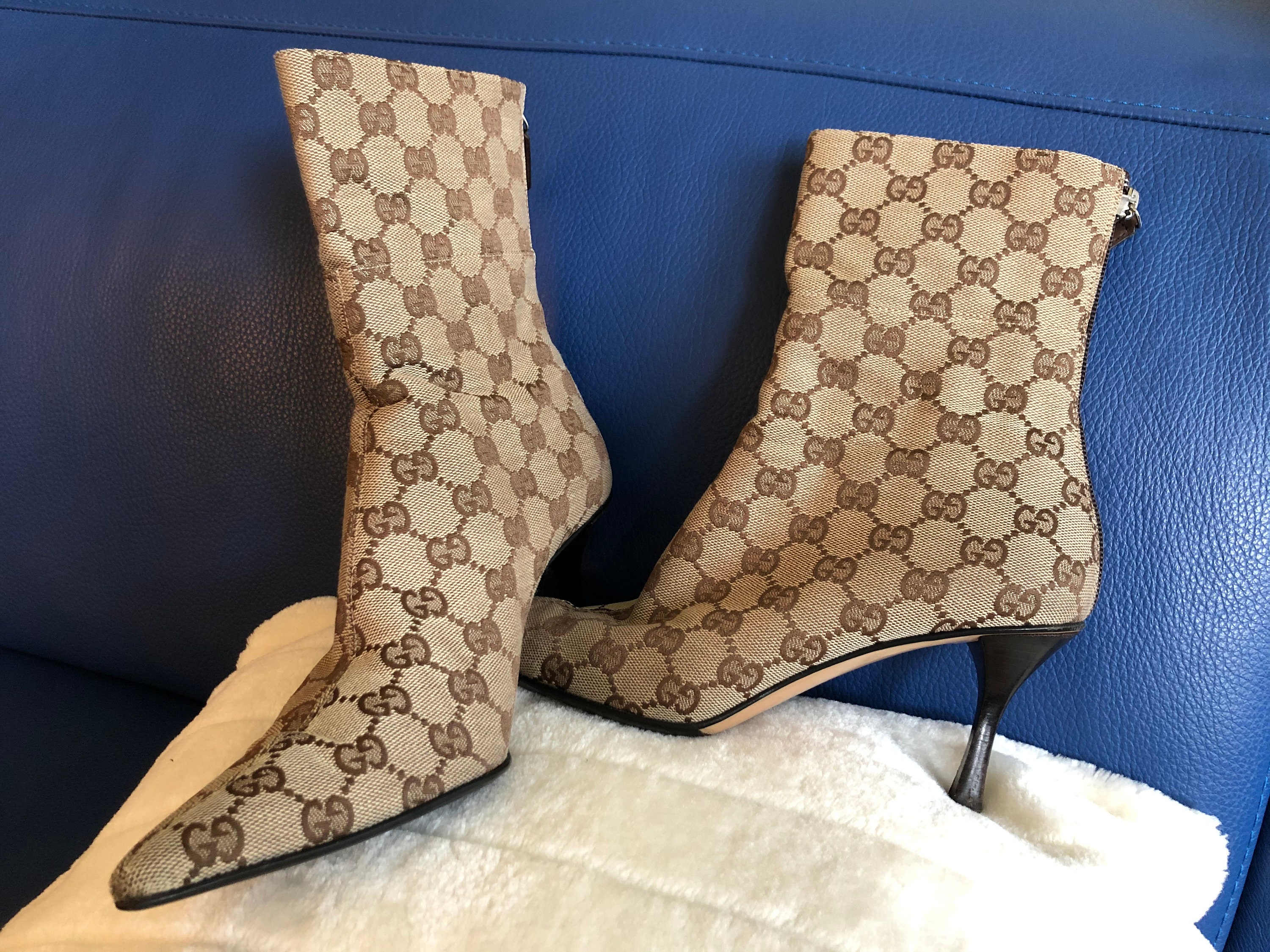 Authentic Gucci Monogram GG Boots | Etsy
