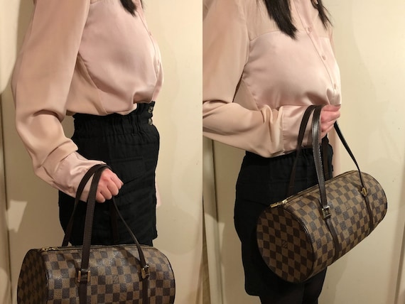 Louis Vuitton Papillon Damier Ebene Shoulder Handbag