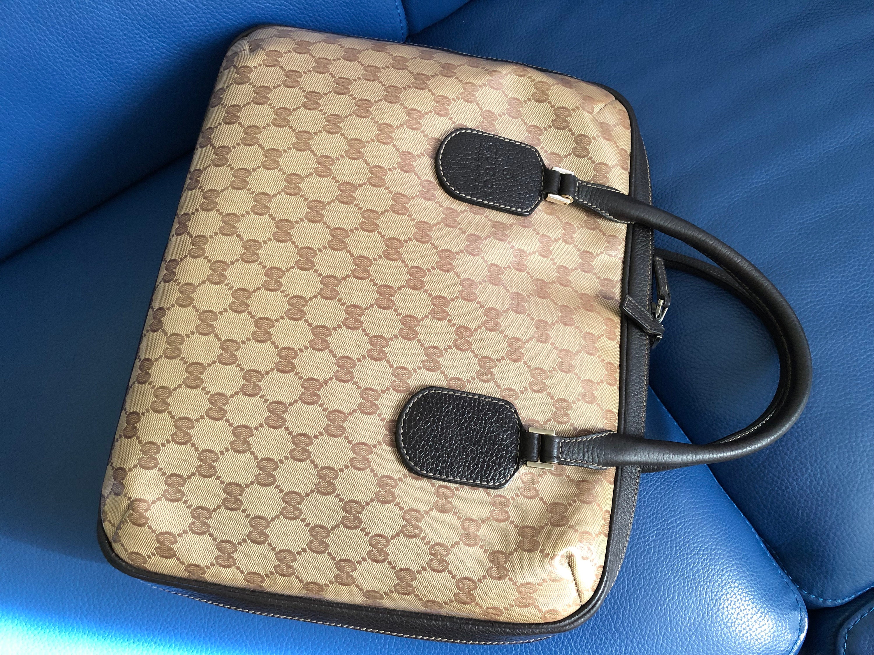 Gucci Printed Leather Laptop Bag