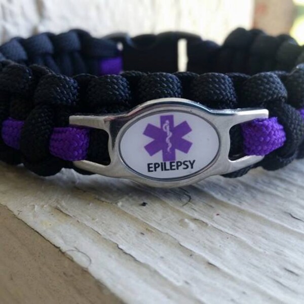 Epilepsy Medical Alert Paracord Bracelet, Epilepsy, medical alert, paracord bracelet