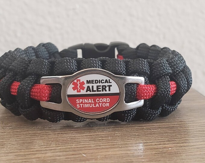 Spinal Cord Stimulator Medical Alert Paracord Bracelet Etsy