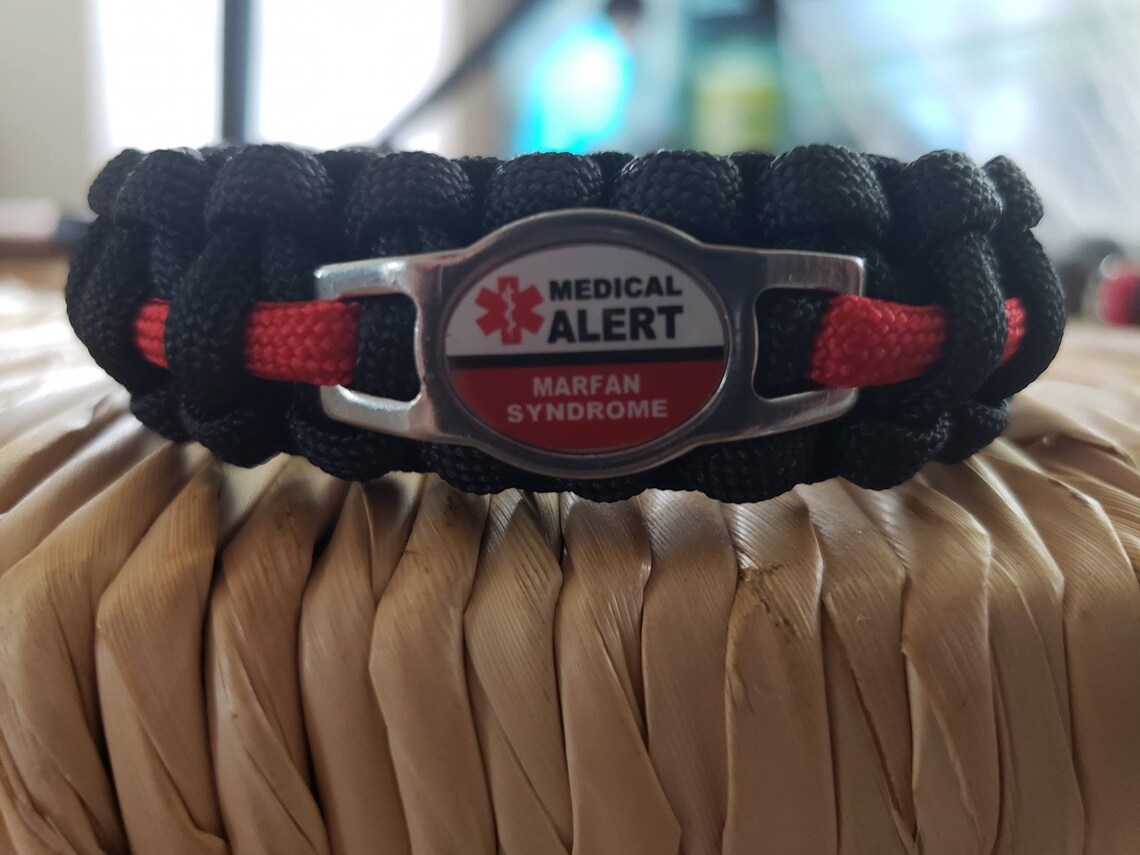 Marfan Syndrome Medical Alert Paracord Bracelet Marfan Etsy