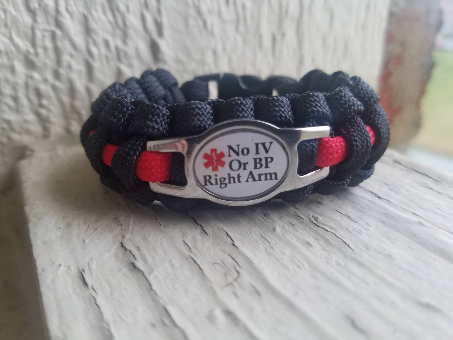No IV Or BP Right Arm medical alert paracord bracelet no iv Etsy