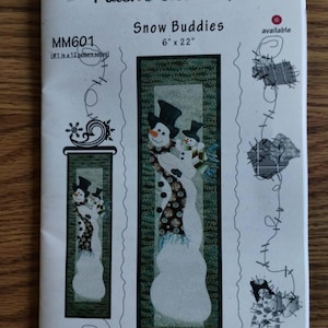 Snow Buddies 6 x 22 inches Wall Hanging Fabric Kit. Patch Abilities Inc
