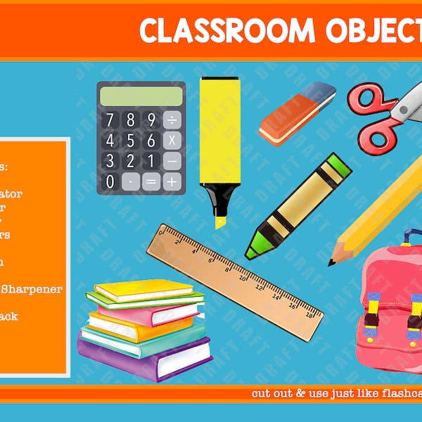 10 Palfish ESL Classroom Objects Cut-Outs Teaching Resources