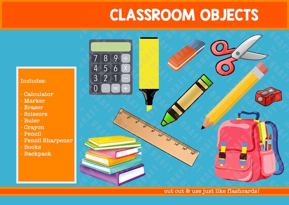 10 Palfish ESL Classroom Objects Cut-Outs Teaching Resources