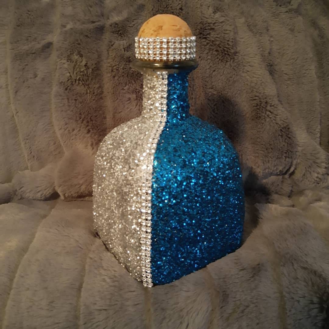 Centerpiece Patron Tequila Bottle//Recycled Glass Etsy