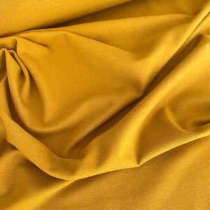 Jersey coton Uni curry / ocre / moutarde image 5