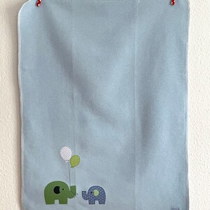 Babydecke Tierchen hellblau / Elefanten