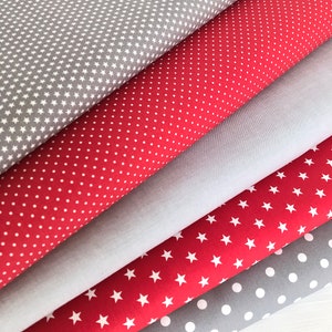 Baumwollstoff Polka dots grau Bild 7