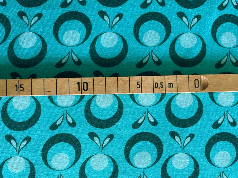 REDUCED cotton jersey Kringel turquoise green image 6