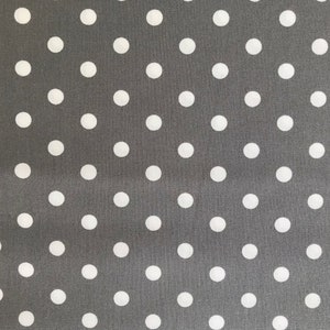 Baumwollstoff Polka dots grau Bild 2