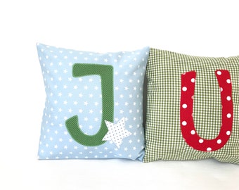 Letter pillow (stars light blue)