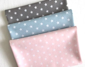 Fabric package "Stars" 3 colors pastel