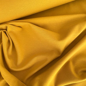 Jersey coton Uni curry / ocre / moutarde image 6