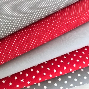 Baumwollstoff Polka dots grau Bild 8