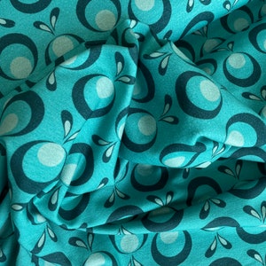 REDUCED cotton jersey Kringel turquoise green image 2