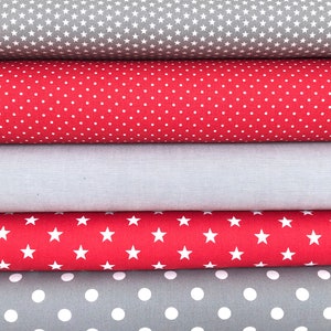 Baumwollstoff Polka dots grau Bild 6