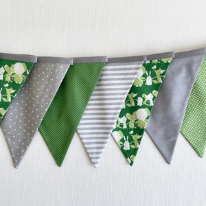 Pennant garland animals gray / green 10 pennants image 6