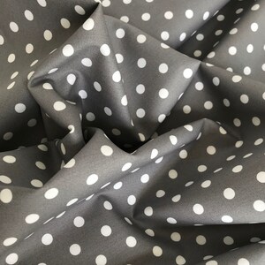 Baumwollstoff Polka dots grau Bild 3