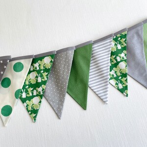 Pennant garland animals gray / green 10 pennants image 5