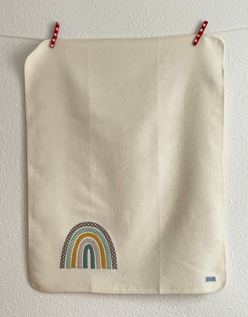 Babydecke Regenbogen creme / multicolor