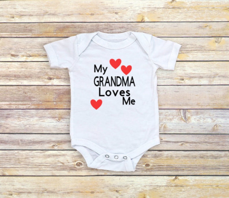 Grandma Loves Me Baby Onesies for Boys or Girls Etsy