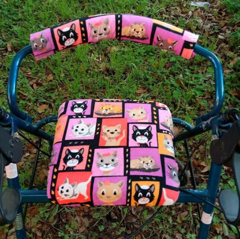 Flannel Rollator Walker Seat Cover and Bar Cover Dog Cat Etsy