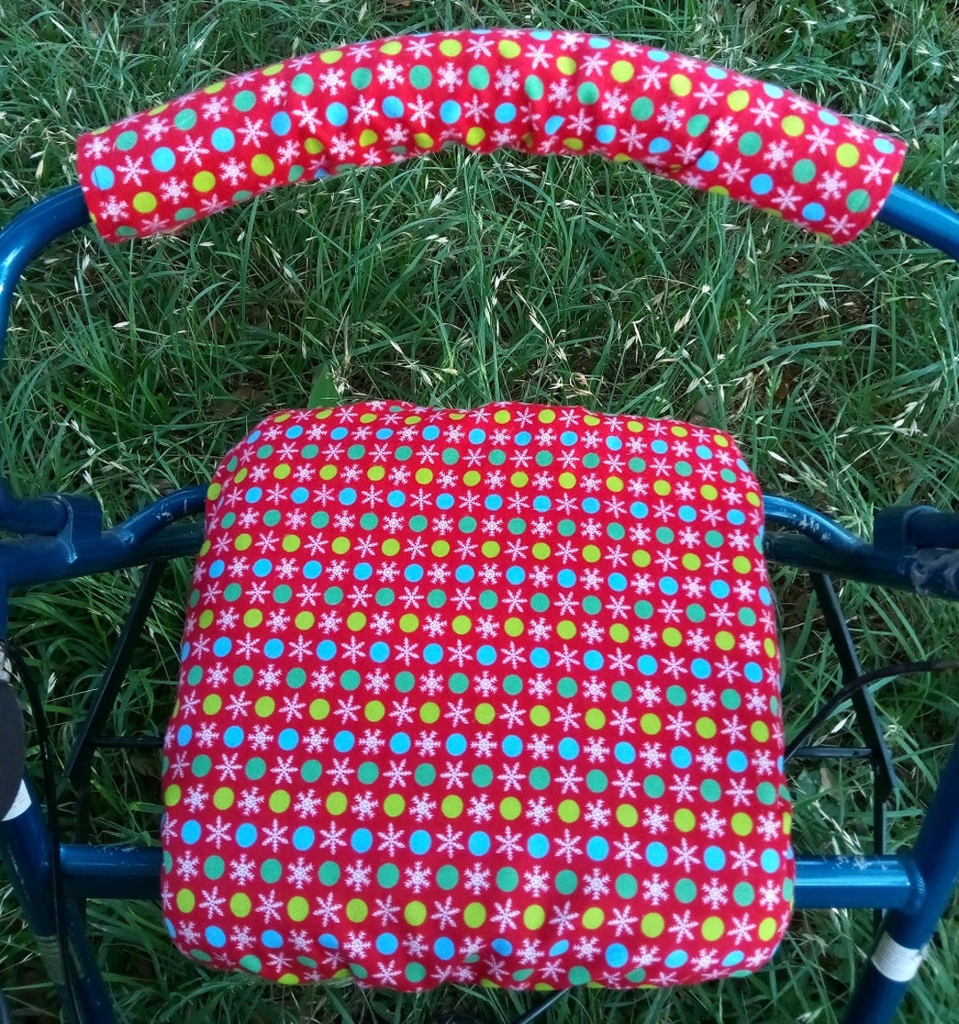 Flannel Rollator Walker Seat Cover Bar Cover Holiday Bear Etsy