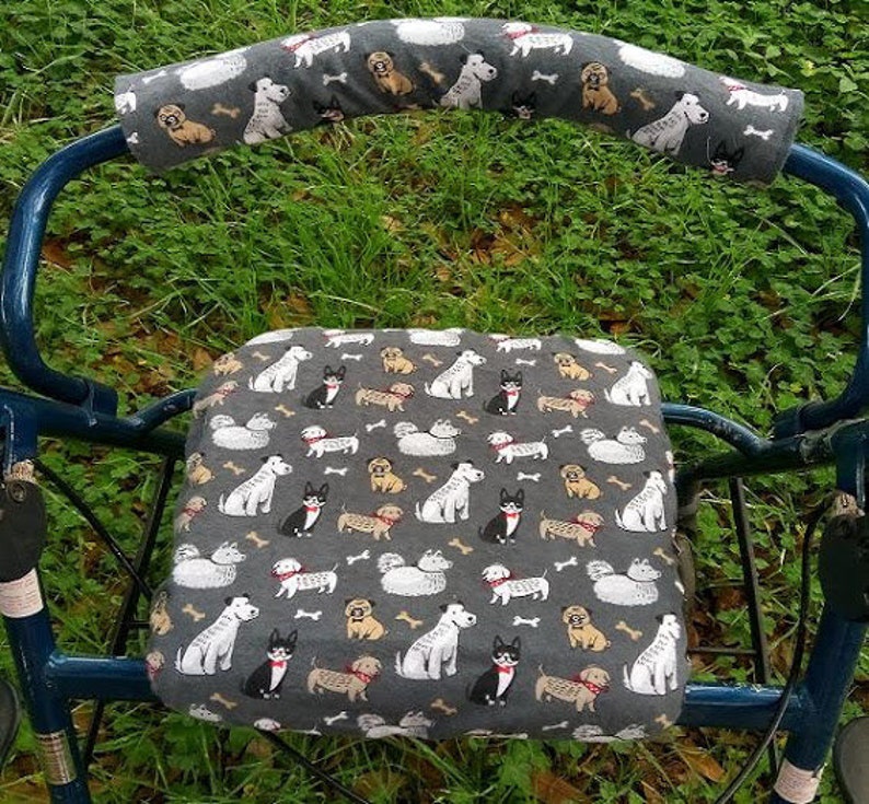 Flannel Rollator Walker Seat Cover and Bar Cover Dog Cat Etsy
