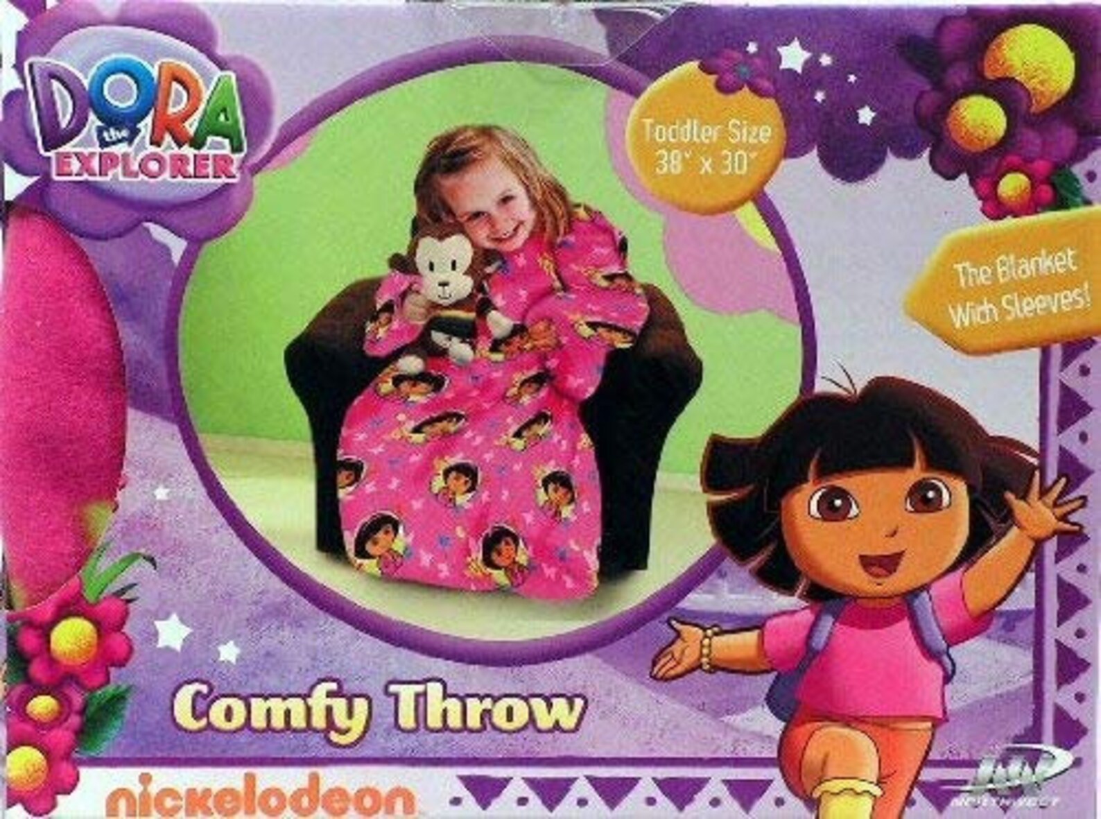 Dora the Explorer Comfy Throw Blanket with Sleeves Toddler Etsy