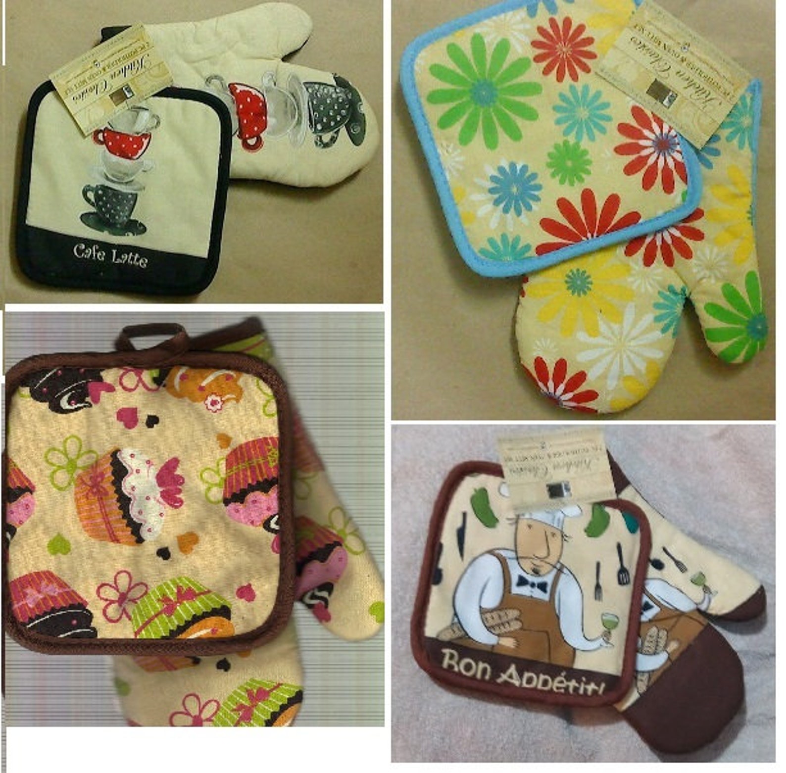 Multiple Design of Kitchen Pot Holders and Oven Mitt Etsy