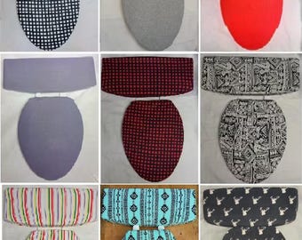Jersey/Knit Fabric Cover Toilet Seat Lid and Toilet Tank (stock #2)