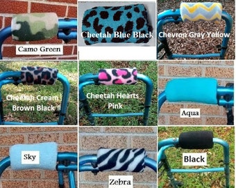 Fleece Padded Hand Grip Covers Walker Rollater Walking Cane Crutch Choose Pattern,  #EB6T6