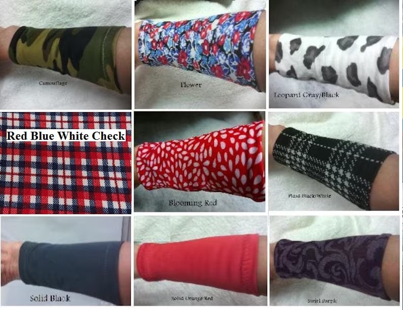 Arm Bicep Band Wristband Wrist Bracelet Cuff Hold/Cover Devices Money Tattoos Dialysis, Picc line glucose monitor fistula CHOOSE Fabric