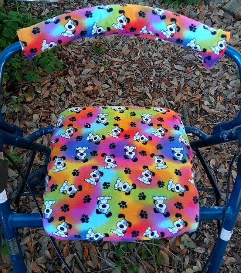 Flannel Rollator Walker Seat Cover and Bar Cover Dog Cat Etsy