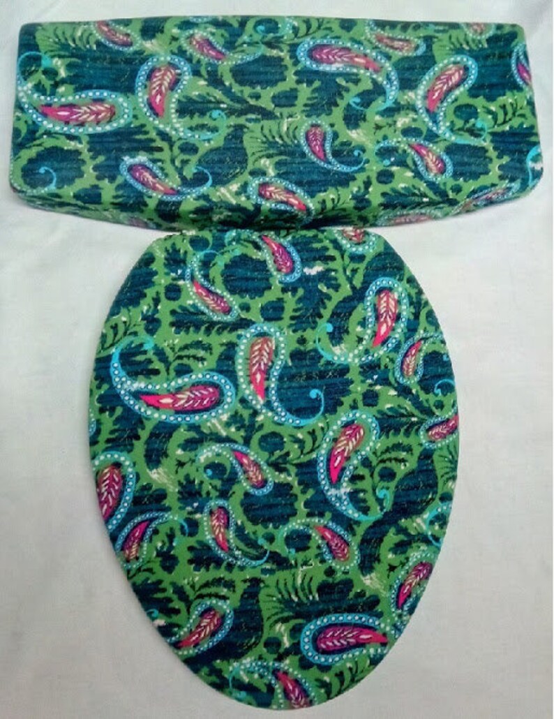 Jersey/knit Fabric Cover Toilet Seat Lid and Toilet Tank Etsy
