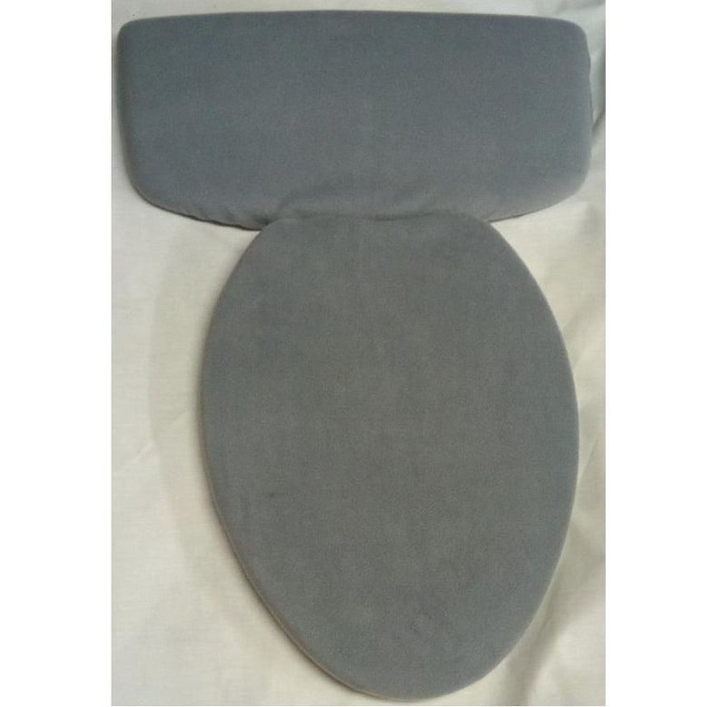 Fleece Fabric Cover Toilet Seat Lid and Toilet Tank stock 2 Etsy